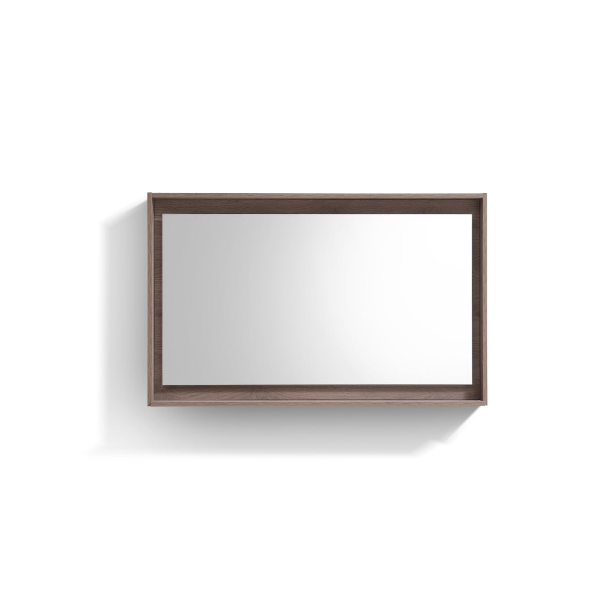 Kube Bath Bosco 48" Framed Mirror With Shelve - Butternut (KB48BTN-M)