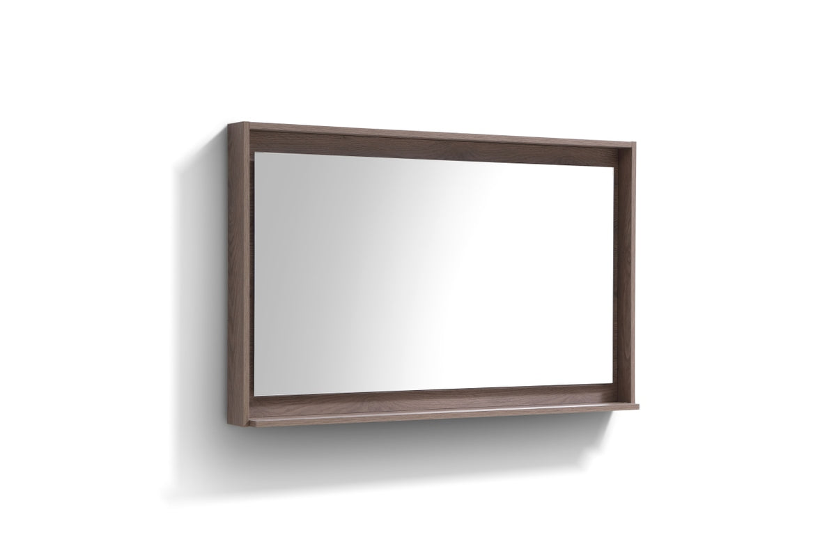 Kube Bath Bosco 48" Framed Mirror With Shelve - Butternut (KB48BTN-M) view 2