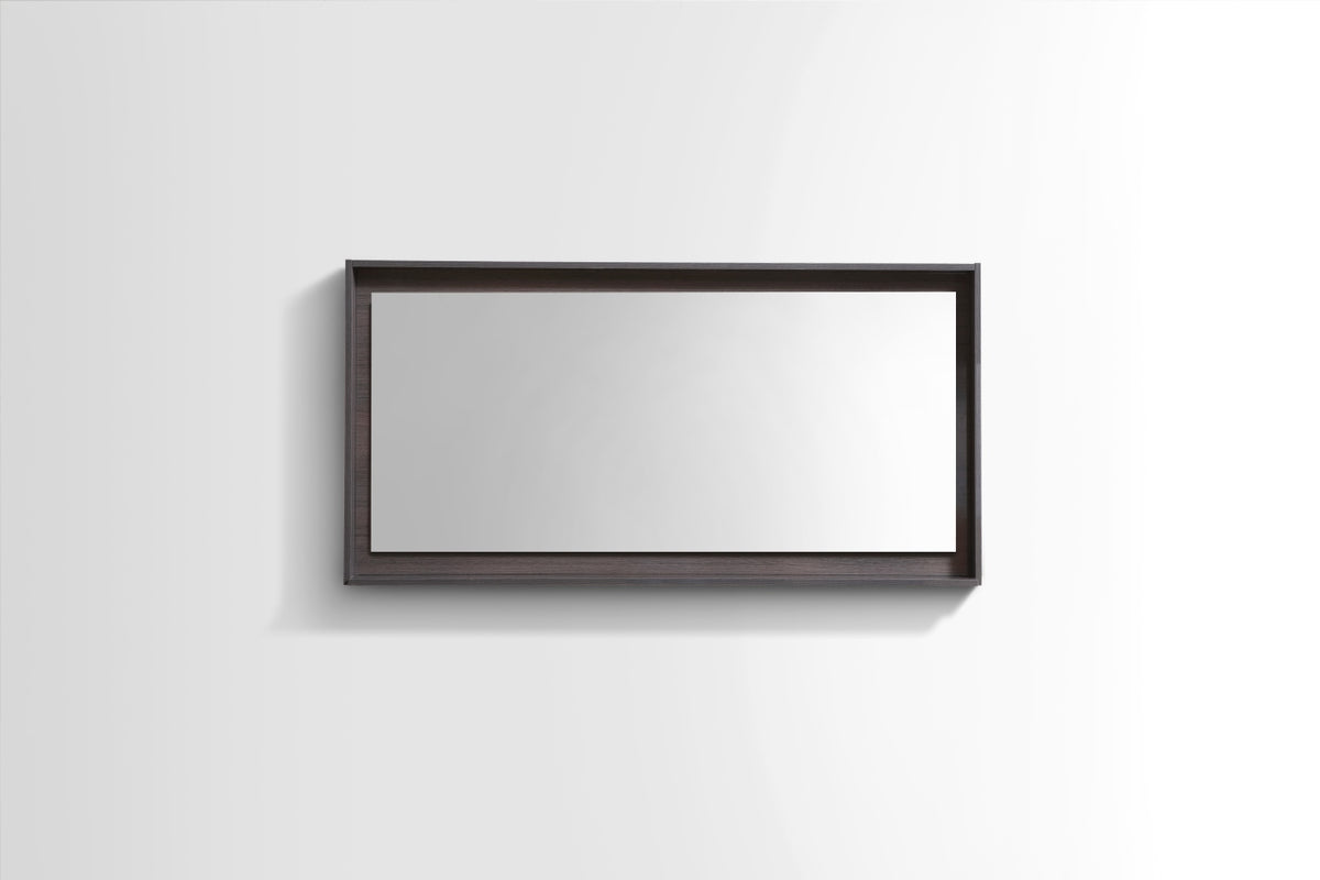 Kube Bath Bosco 48" Framed Mirror With Shelve - Grey Oak (KB48GO-M) view 2