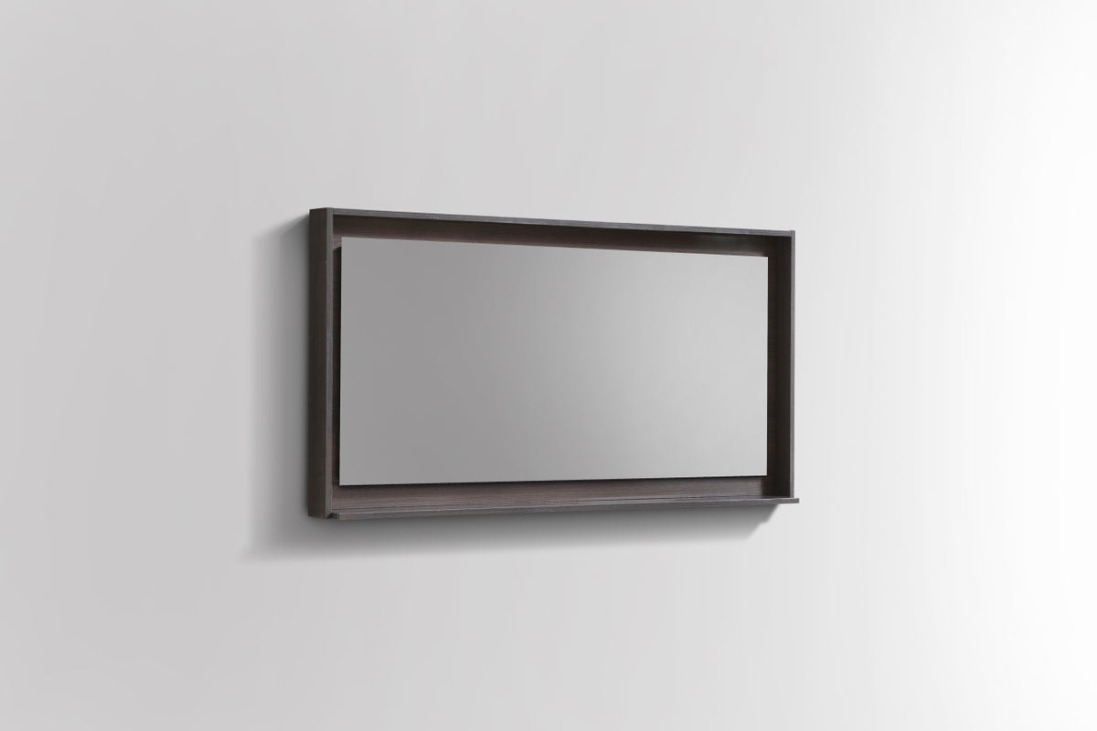 Kube Bath Bosco 48" Framed Mirror With Shelve - Grey Oak (KB48GO-M) view 3