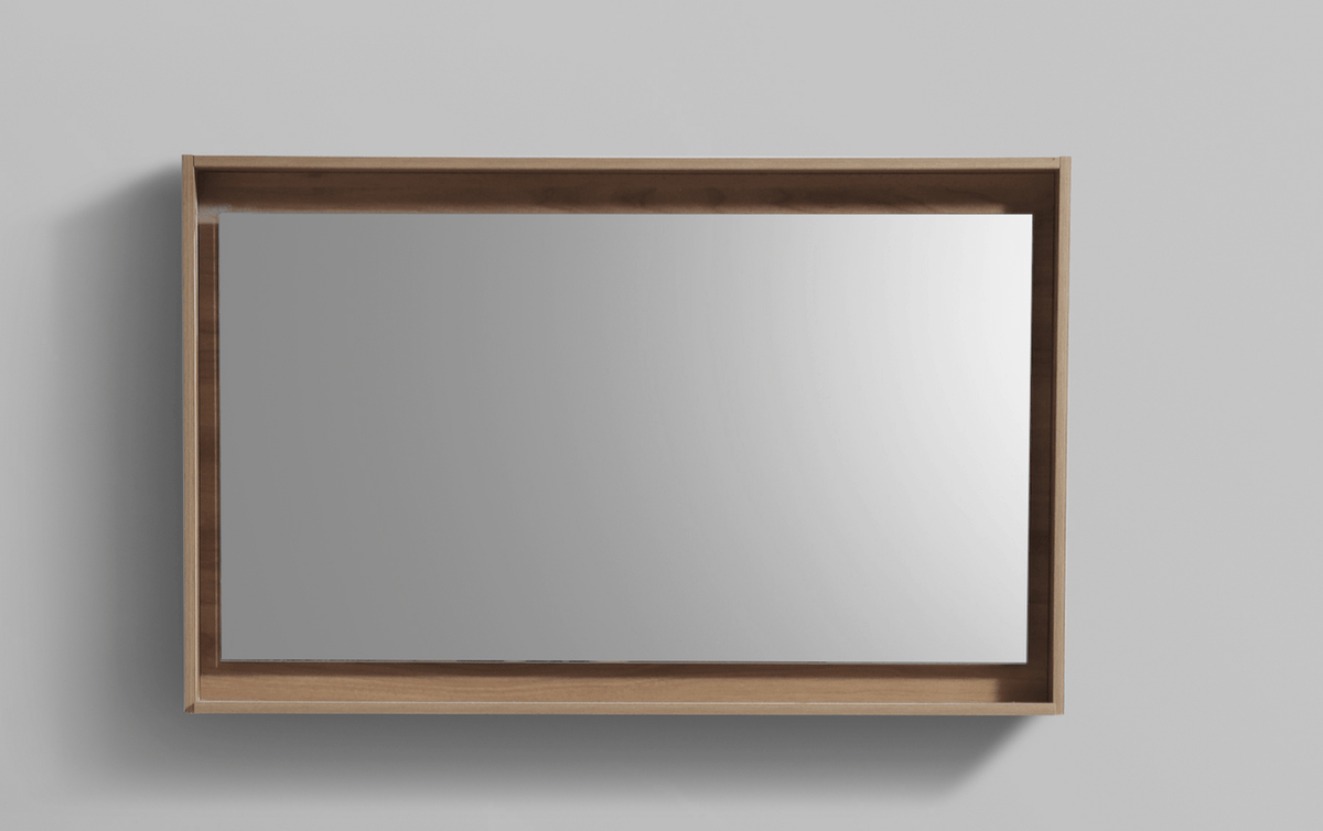 Kube Bath Bosco 48" Framed Mirror With Shelve - Honey Oak (KB48HO-M) view 2
