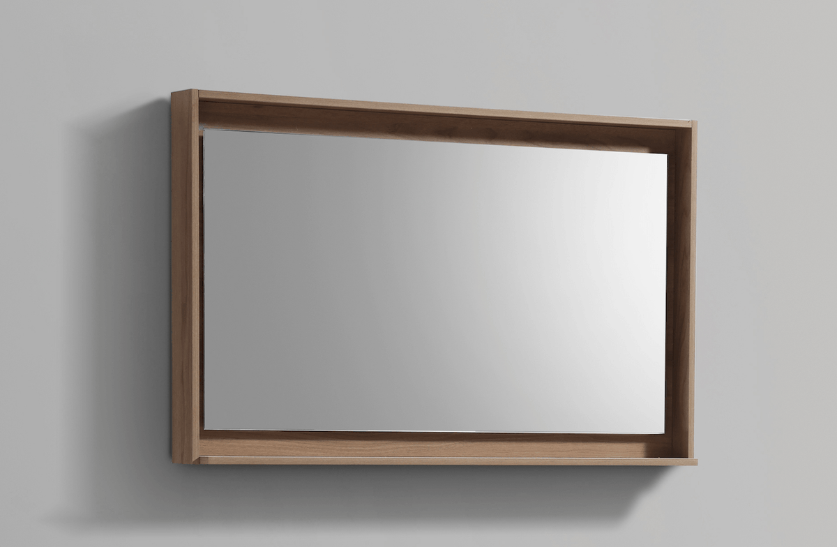 Kube Bath Bosco 48" Framed Mirror With Shelve - Honey Oak (KB48HO-M) view 3