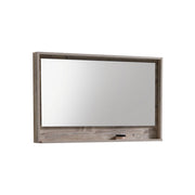 Kube Bath Bosco 48" Framed Mirror With Shelve - Nature Wood (KB48NW-M)
