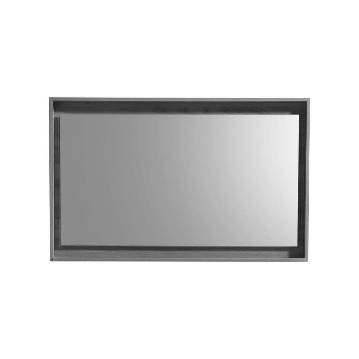 Kube Bath Bosco 48" Framed Mirror With Shelve - Vulcan Ash Grey (KB48VAG-M)