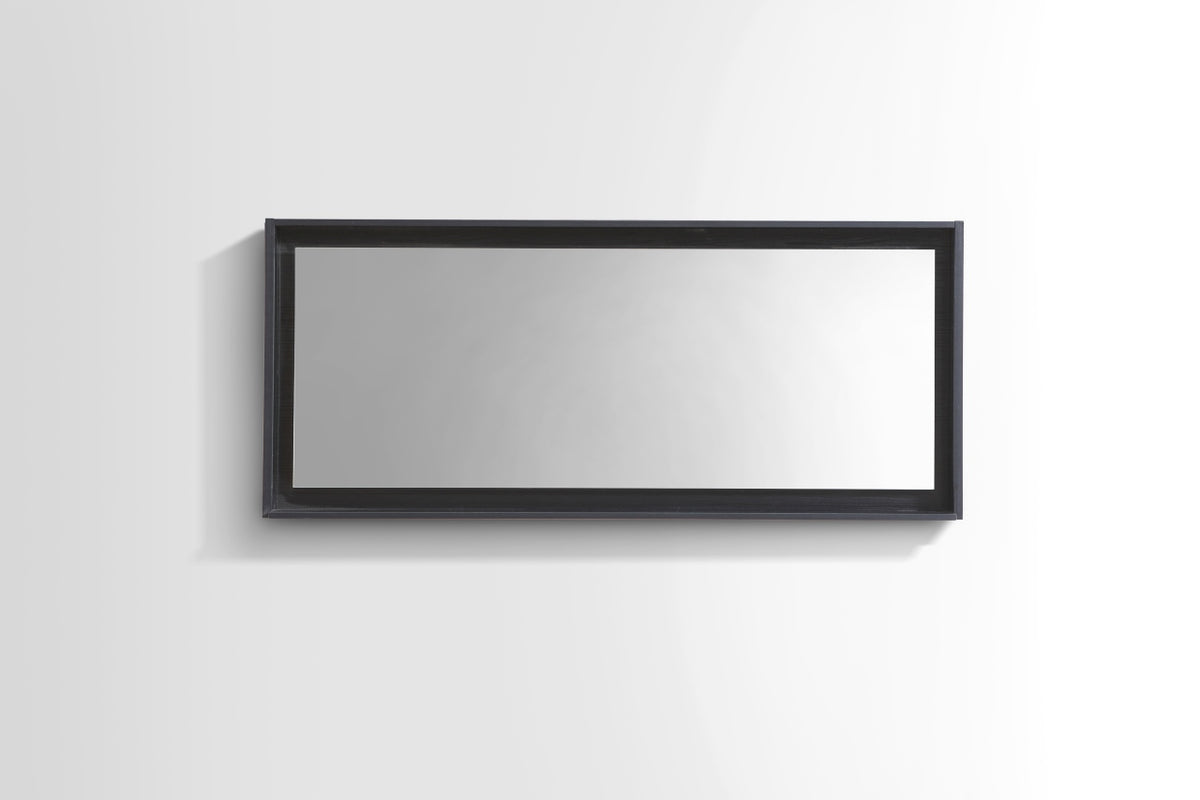 Kube Bath Bosco 60" Framed Mirror With Shelve - Black (KB60BK-M) view 2