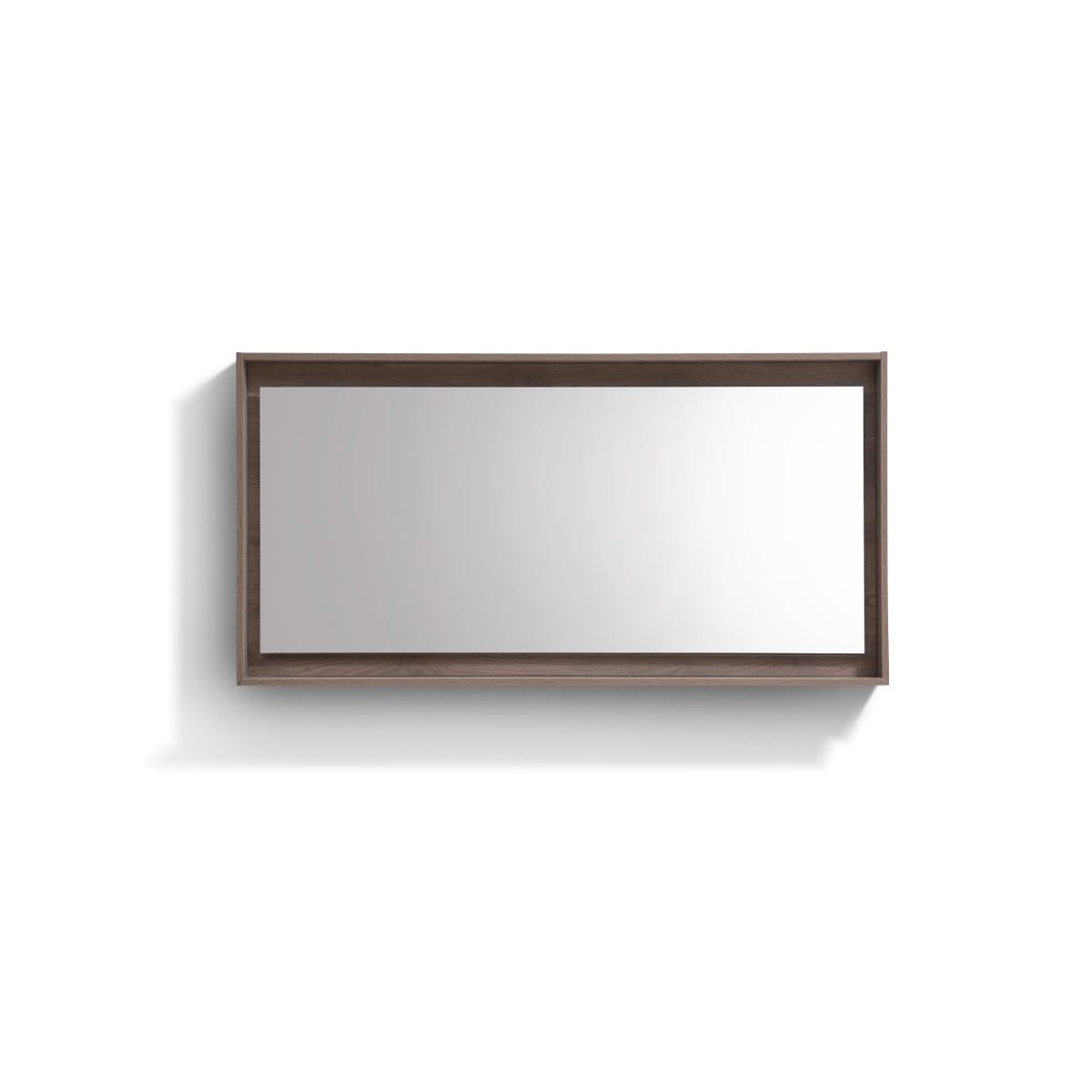 Kube Bath Bosco 60" Framed Mirror With Shelve - Butternut (KB60BTN-M)