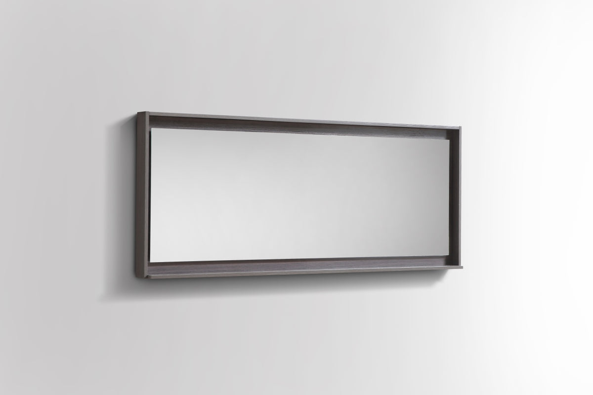 Kube Bath Bosco 60" Framed Mirror With Shelve - Grey Oak (KB60GO-M) view 3