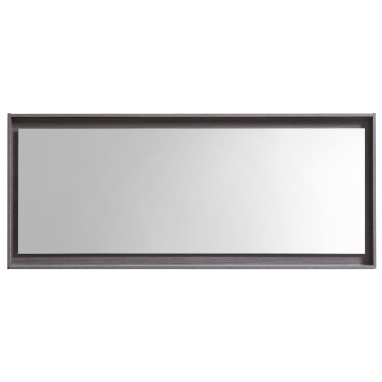 Kube Bath Bosco 60" Framed Mirror With Shelve - Grey Oak (KB60GO-M)