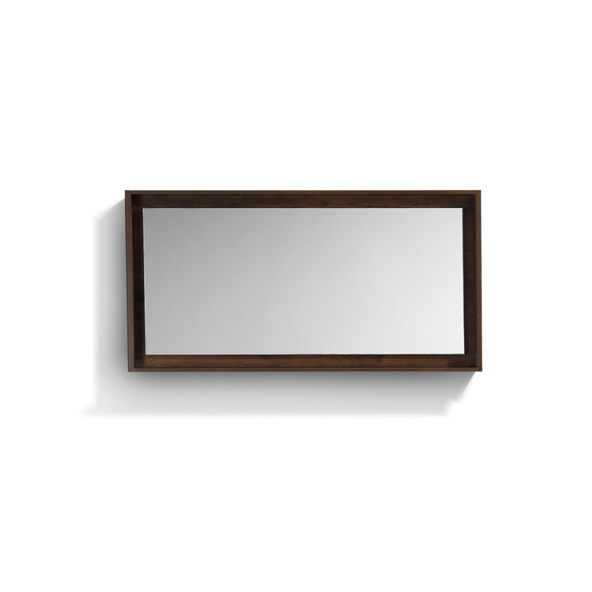 Kube Bath Bosco 60" Framed Mirror With Shelve - Rosewood (KB60RW-M) view 2