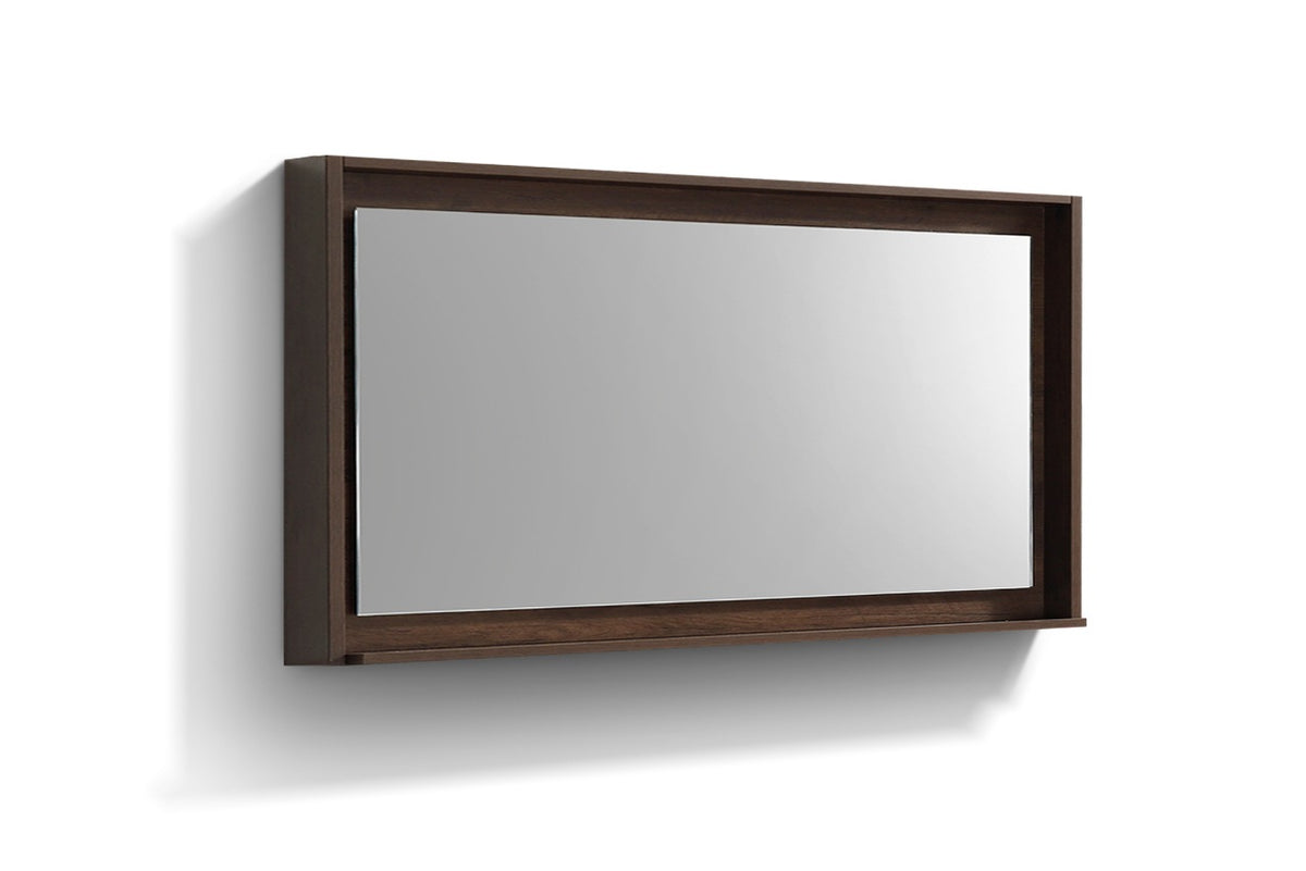 Kube Bath Bosco 60" Framed Mirror With Shelve - Rosewood (KB60RW-M)
