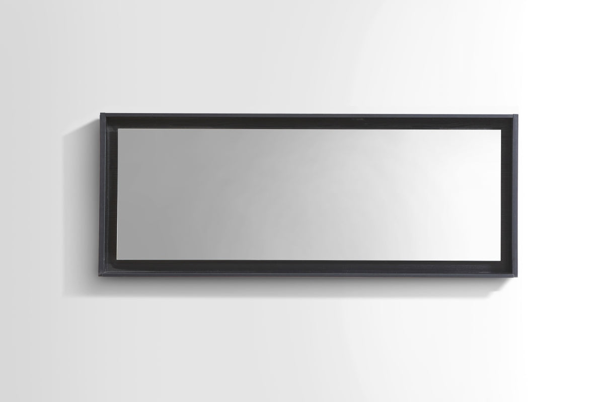 Kube Bath Bliss 70" Framed Mirror With Shelve - Black (KB70BK-M) view 2