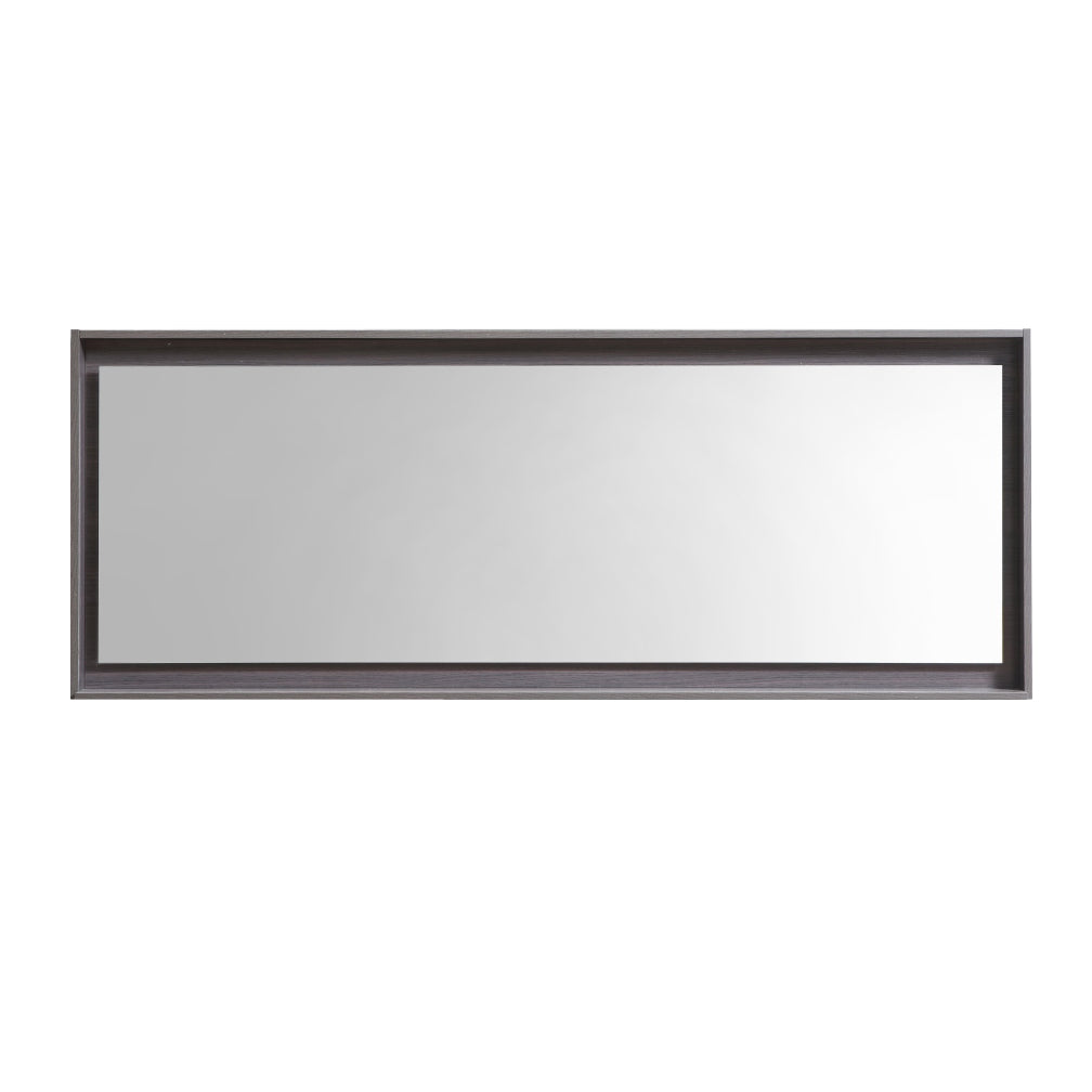 Kube Bath Bliss 70" Framed Mirror With Shelve - Grey Oak (KB70GO-M)