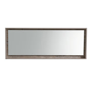 Kube Bath Bliss 70" Framed Mirror With Shelve - Nature Wood (KB70NW-M)