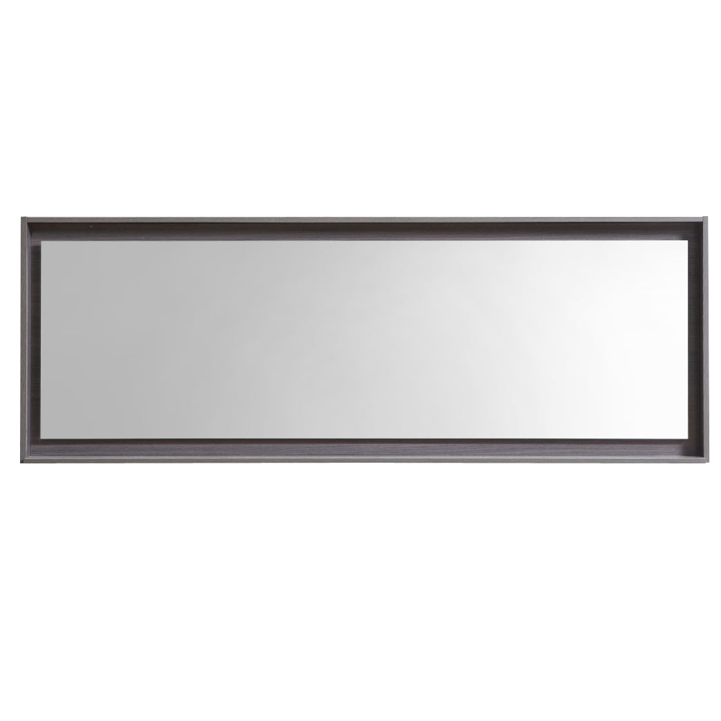 Kube Bath Bliss 80" Framed Mirror With Shelve - Grey Oak (KB80GO-M)