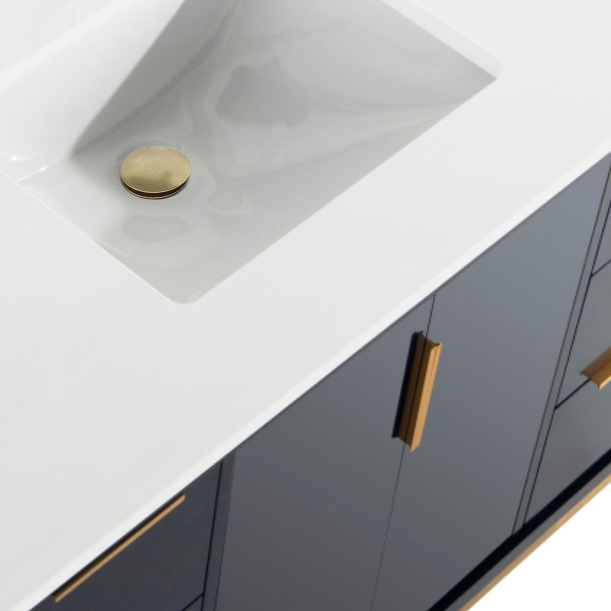 Kube Bath Divani 48'' Vanity W/ Quartz Counter Top (Back Splash Free) - Navy Blue (KD9948-BLUE) view 7