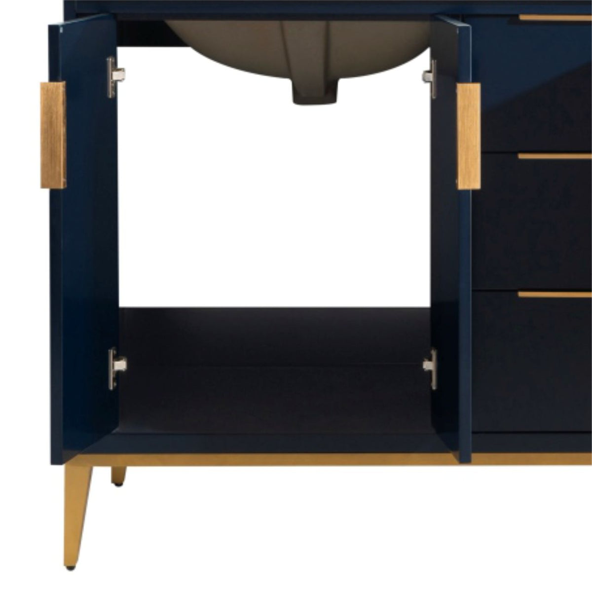 Kube Bath Divani 60'' Vanity W/ Quartz Counter Top (Back Splash Free) - Navy Blue (KD9960-BLUE) view 7