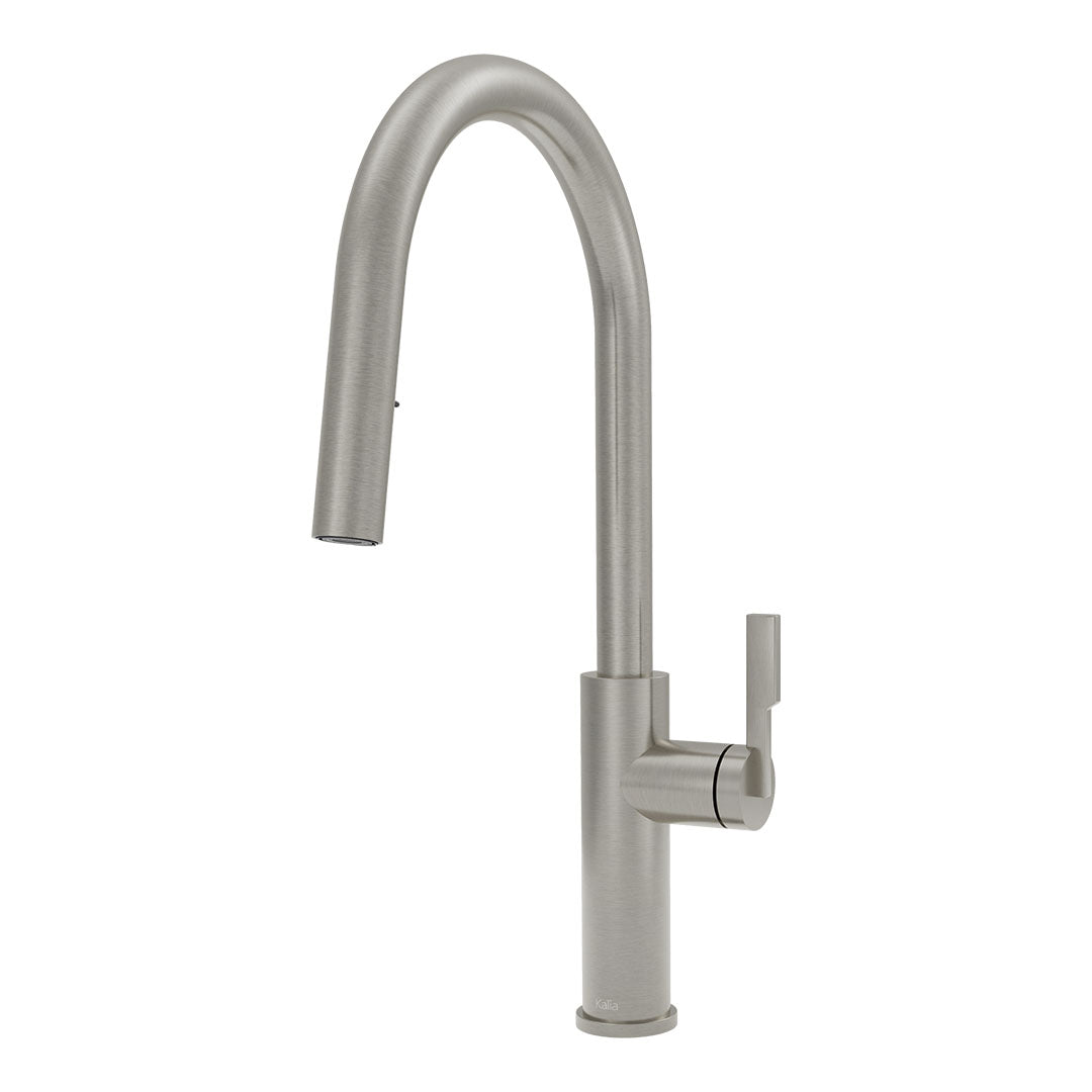 Kalia FORGE Type-R Single Handle Kitchen Faucet Pull-Down Dual Spray KF2274 Stainless PVD