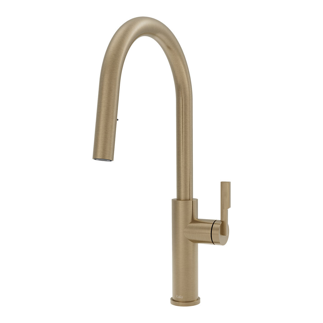 Kalia FORGE Type-R Single Handle Kitchen Faucet Pull-Down Dual Spray KF2274 Soft Bronze