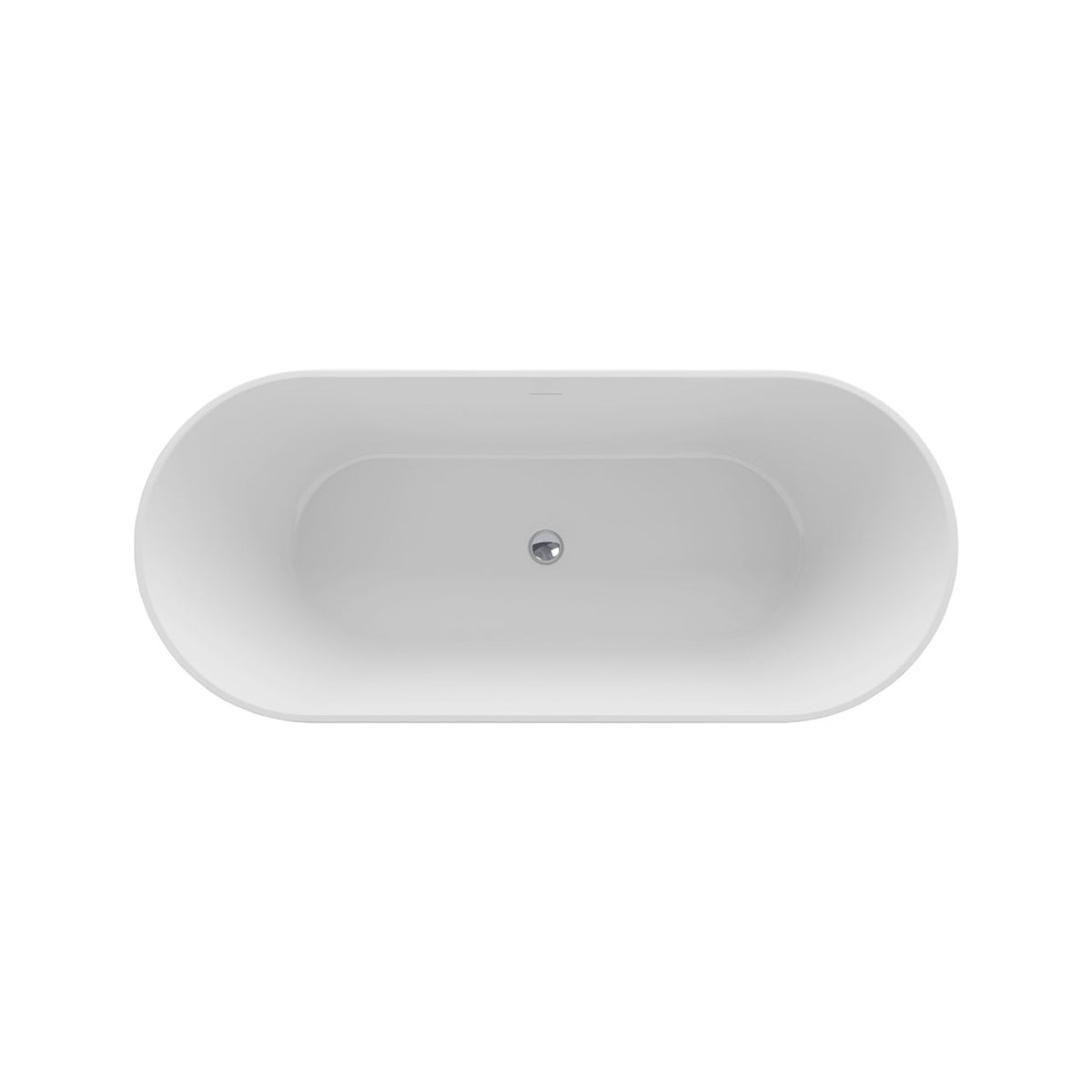 Kube 67'' Free Standing Bathtub - White (KFST1267) view 3