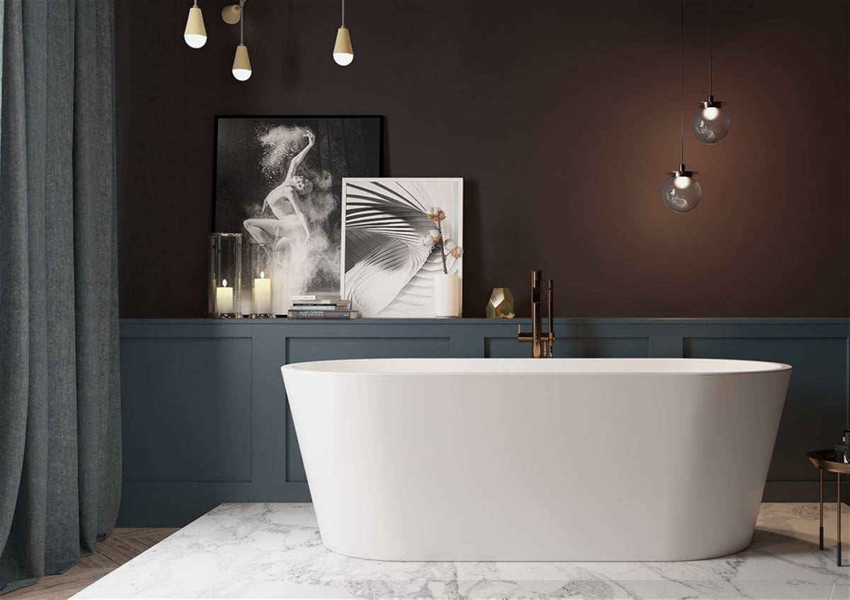 Kube 67'' Free Standing Bathtub - White (KFST1267) view 5