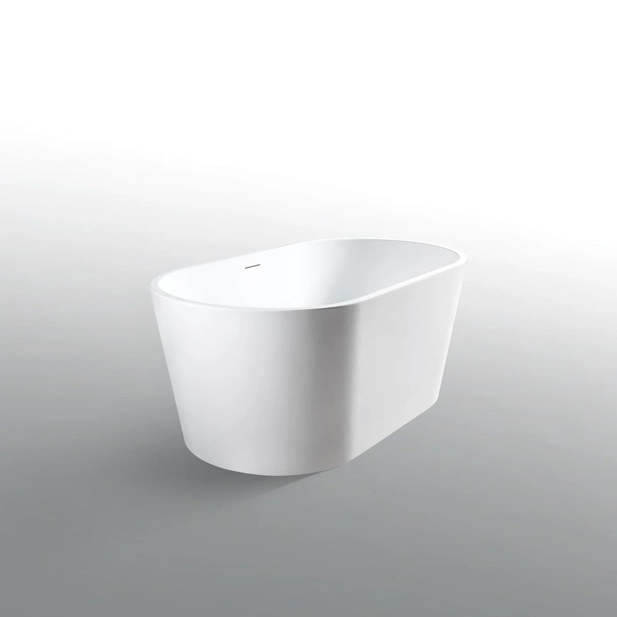Kube Ovale 59'' Free Standing Bathtub - White (KFST1459) view 3