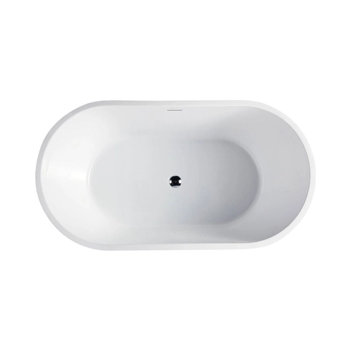 Kube Ovale 59'' Free Standing Bathtub - White (KFST1459) view 2