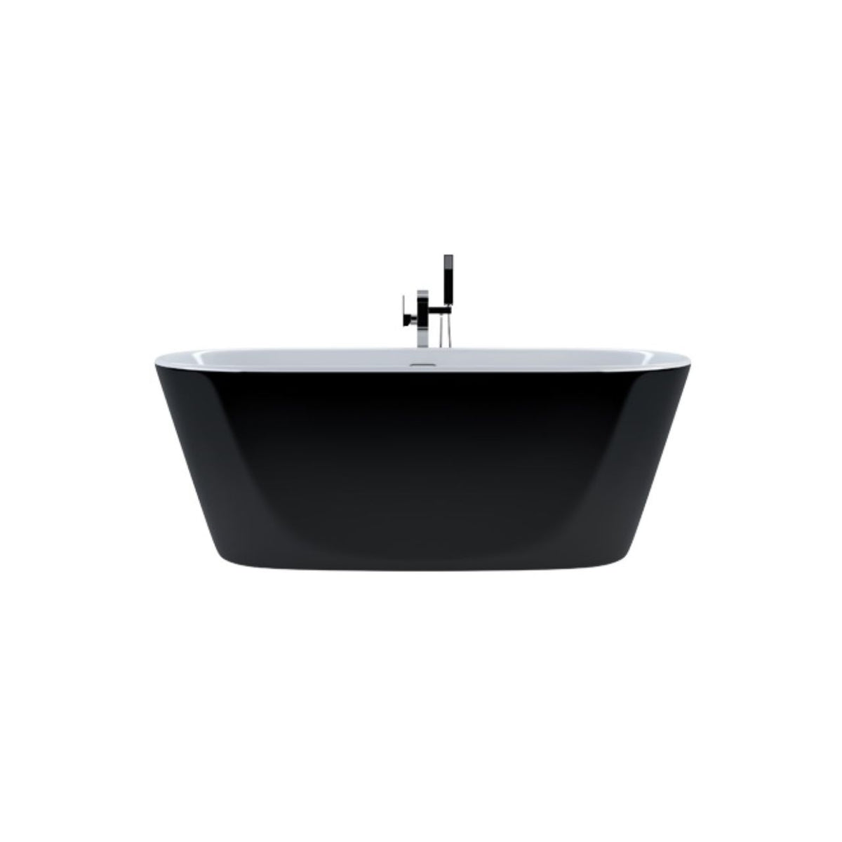 Kube Ovale 59'' Free Standing Bathtub - Black (KFST1459-BK)