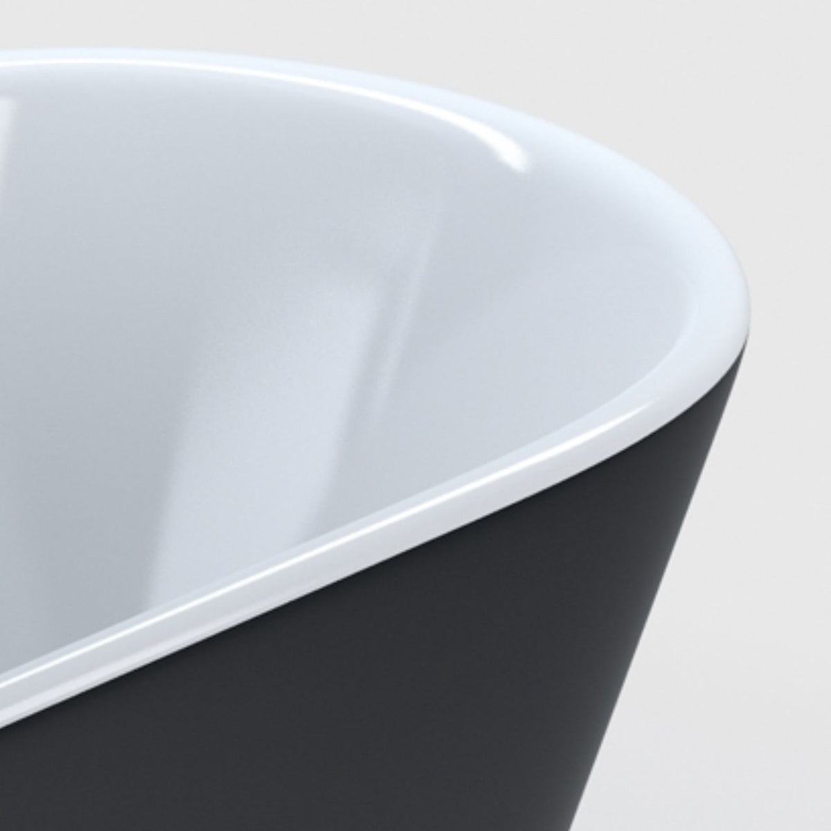 Kube Ovale 59'' Free Standing Bathtub - Black (KFST1459-BK) view 6
