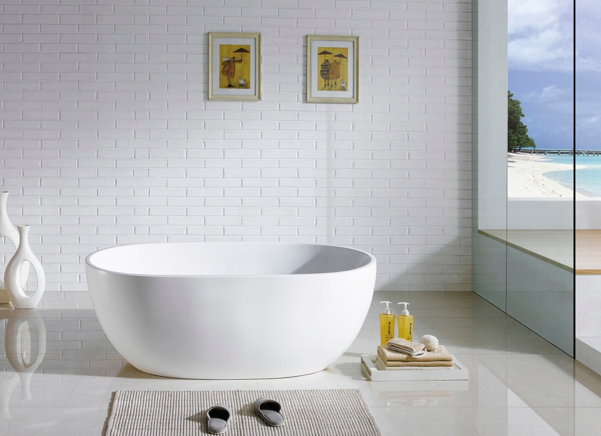 Kube VERNICE 67" Free Standing Bathtub - White (KFST4967) view 4