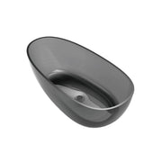 Kube 59'' Crystal Resin Free Standing Bathtub - Black Crystal (KFST8860)
