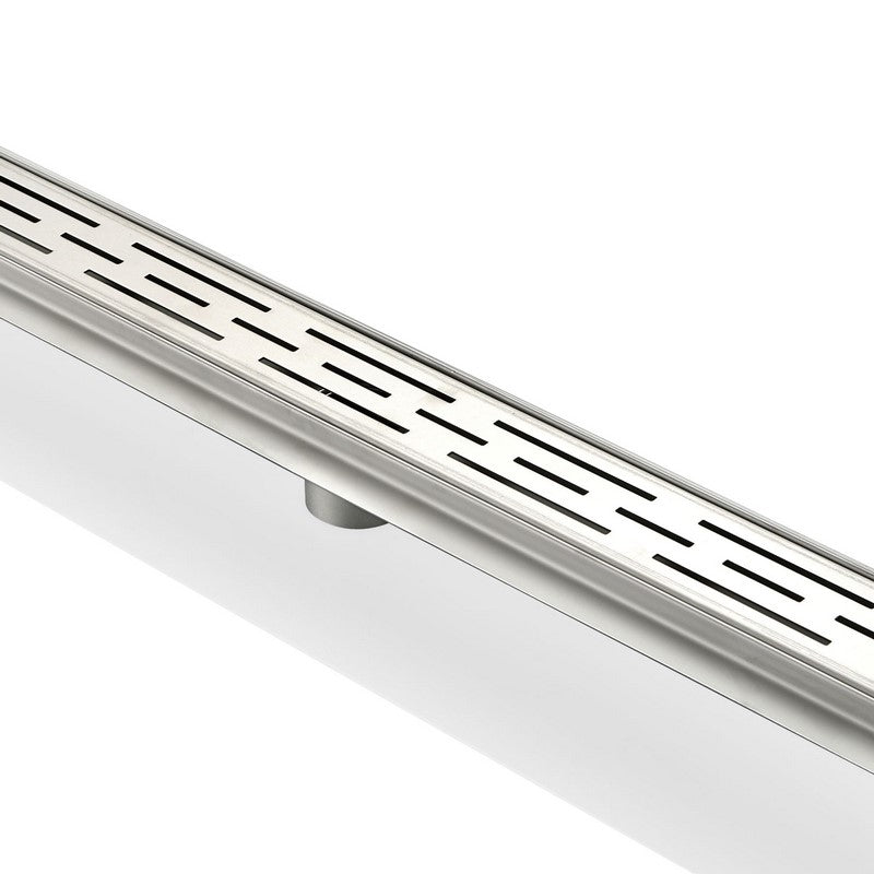 Kube 47.25" Linear Drain with Linear Grate - Stainless Steel (KLD48LINEAR)
