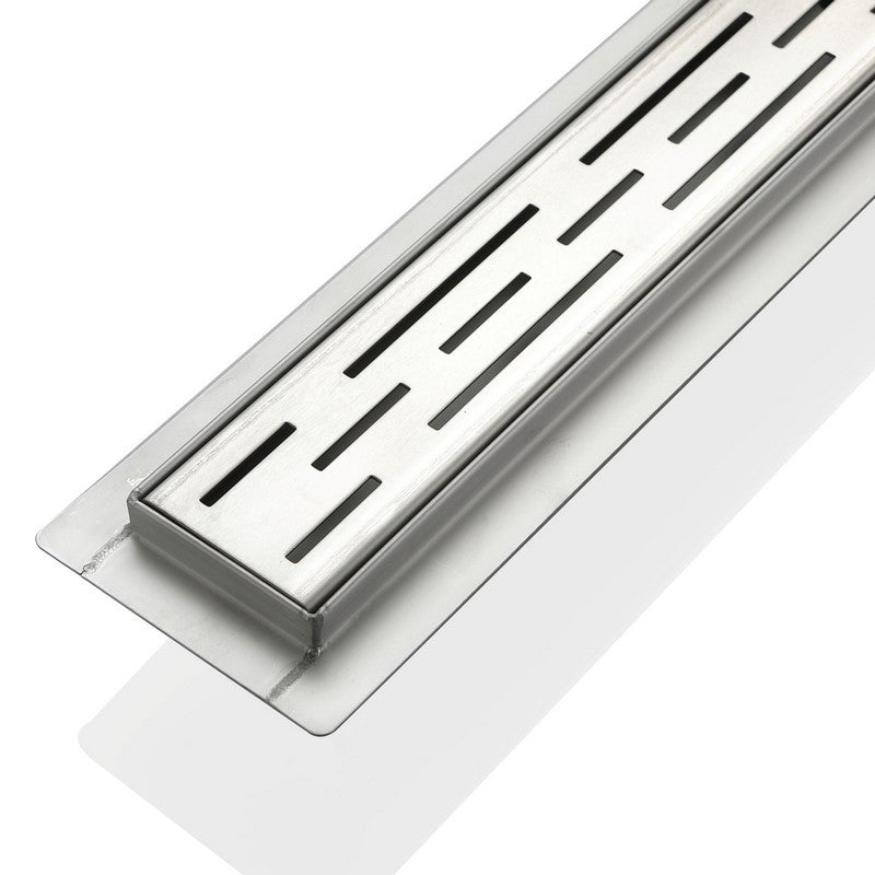 Kube 47.25" Linear Drain with Linear Grate - Stainless Steel (KLD48LINEAR) view 2