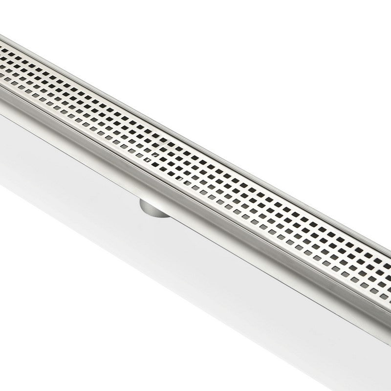 Kube 27.5" Linear Drain with Pixel Grate - Stainless Steel (KLD28PIXEL)