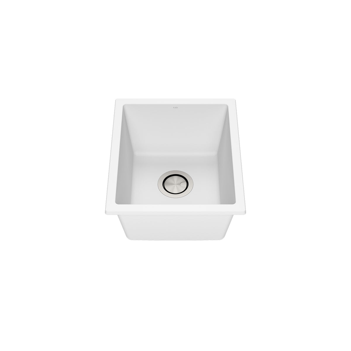 Kalia BACIA 15 Granistone Bar Sink 15'' with Drain for Undermount or Drop-In Installation Sand White KS2118-310