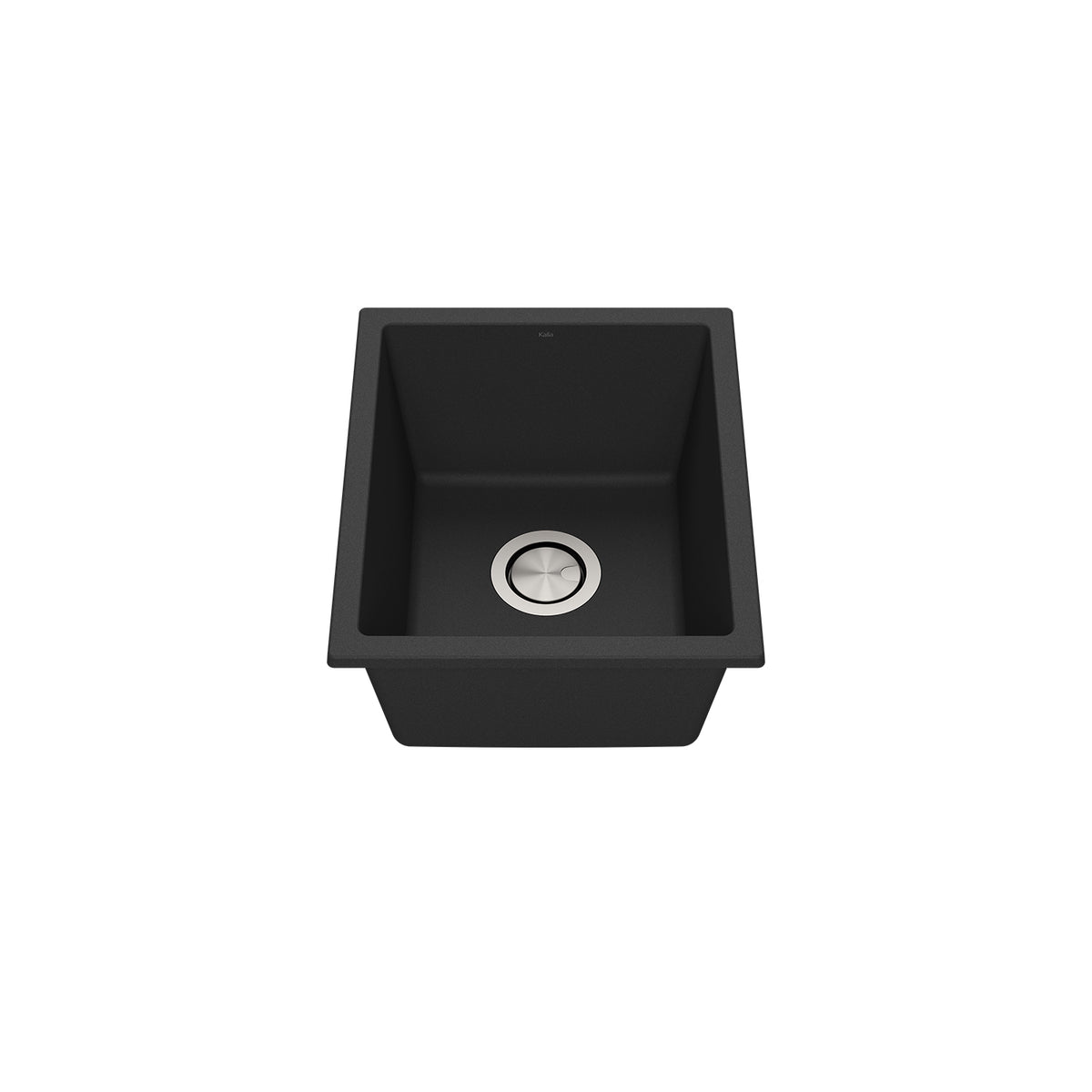 Kalia BACIA 15 Granistone Bar Sink 15'' with Drain for Undermount or Drop-In Installation Onyx Black KS2118-320