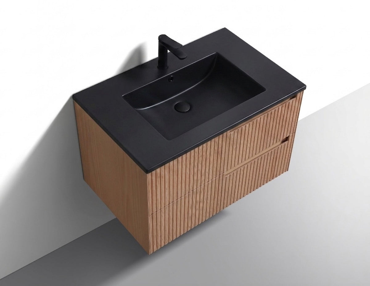 Kube Bath FIORE 32'' Wall Mount Cabinet - Oak Wood - Oakwood (KSW32-OAKWOOD) view 3