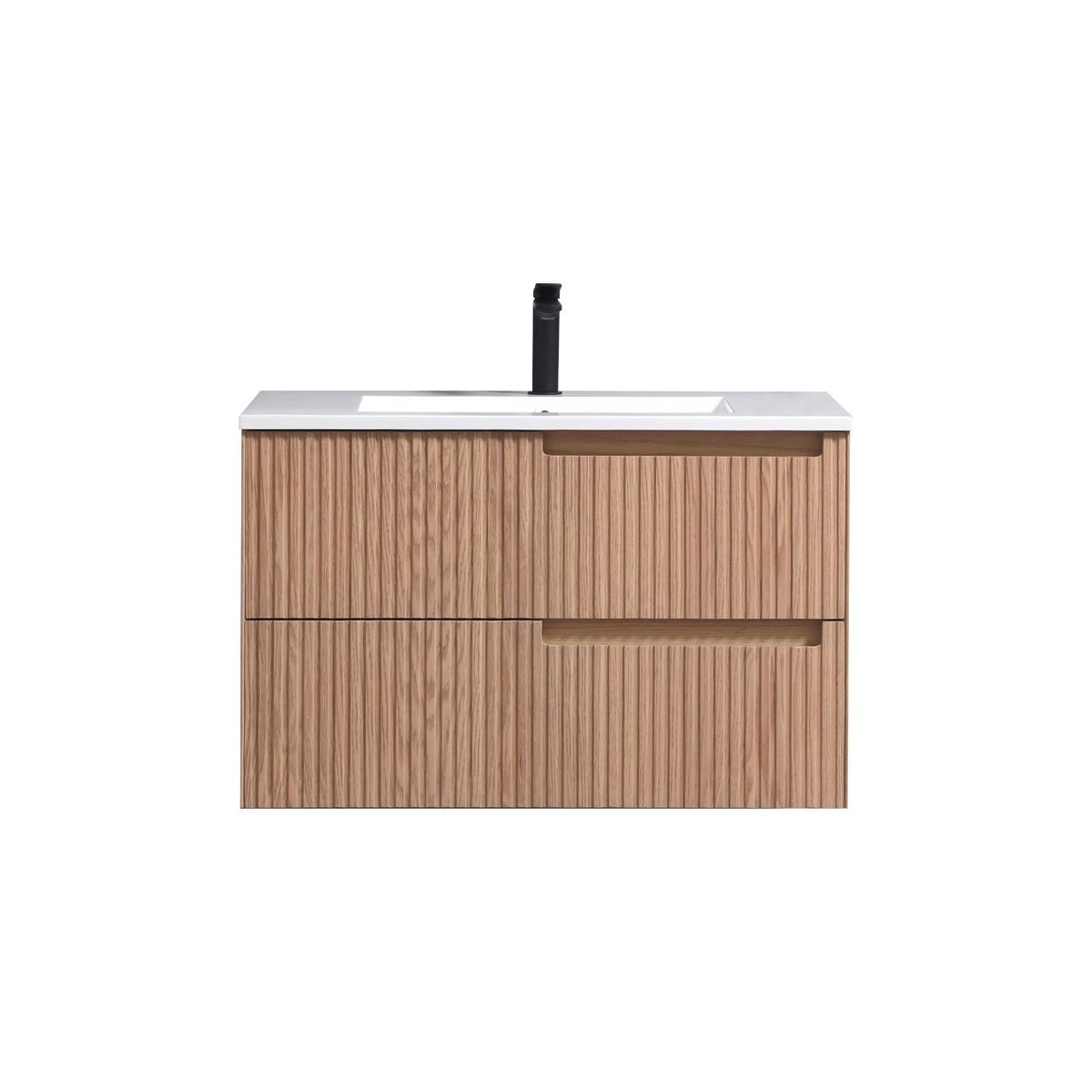 Kube Bath FIORE 32'' Wall Mount Cabinet - Oak Wood - Oakwood (KSW32-OAKWOOD)