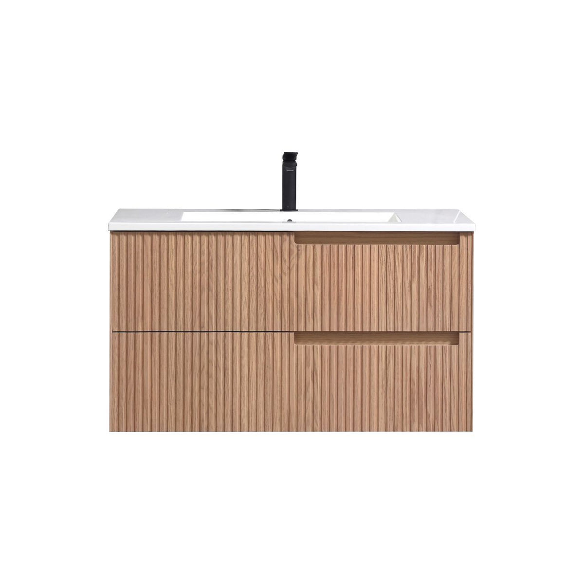 Kube Bath FIORE 36'' Wall Mount Cabinet - Oak Wood - Oakwood (KSW36-OAKWOOD)
