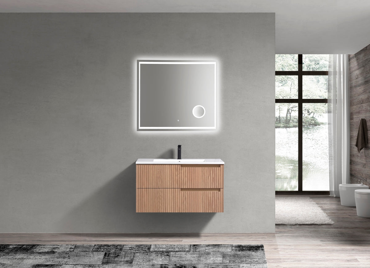 Kube Bath FIORE 36'' Wall Mount Cabinet - Oak Wood - Oakwood (KSW36-OAKWOOD) view 4