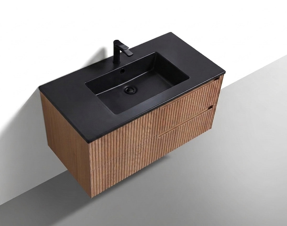 Kube Bath FIORE 40'' Wall Mount Cabinet - Oak Wood - Oakwood (KSW40-OAKWOOD) view 3
