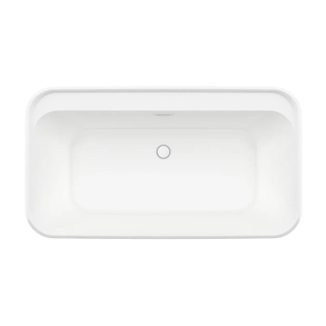Kai 58 x 32 AcrylX Freestanding Center Drain Bathtub in White with White Skirt - Plumbing Market