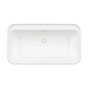 Kai 58 x 32 AcrylX Freestanding Center Drain Bathtub in White with White Skirt - Plumbing Market