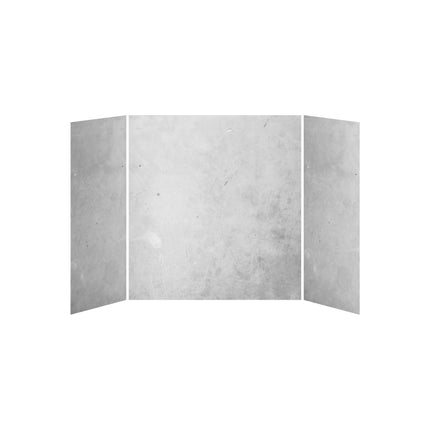 Kalia 32x60x32 Concrete #200  60x32 3-Panel Bath Shower Wall Kit - Concrete #200 Gloss WA2013-200-001 - Plumbing Market