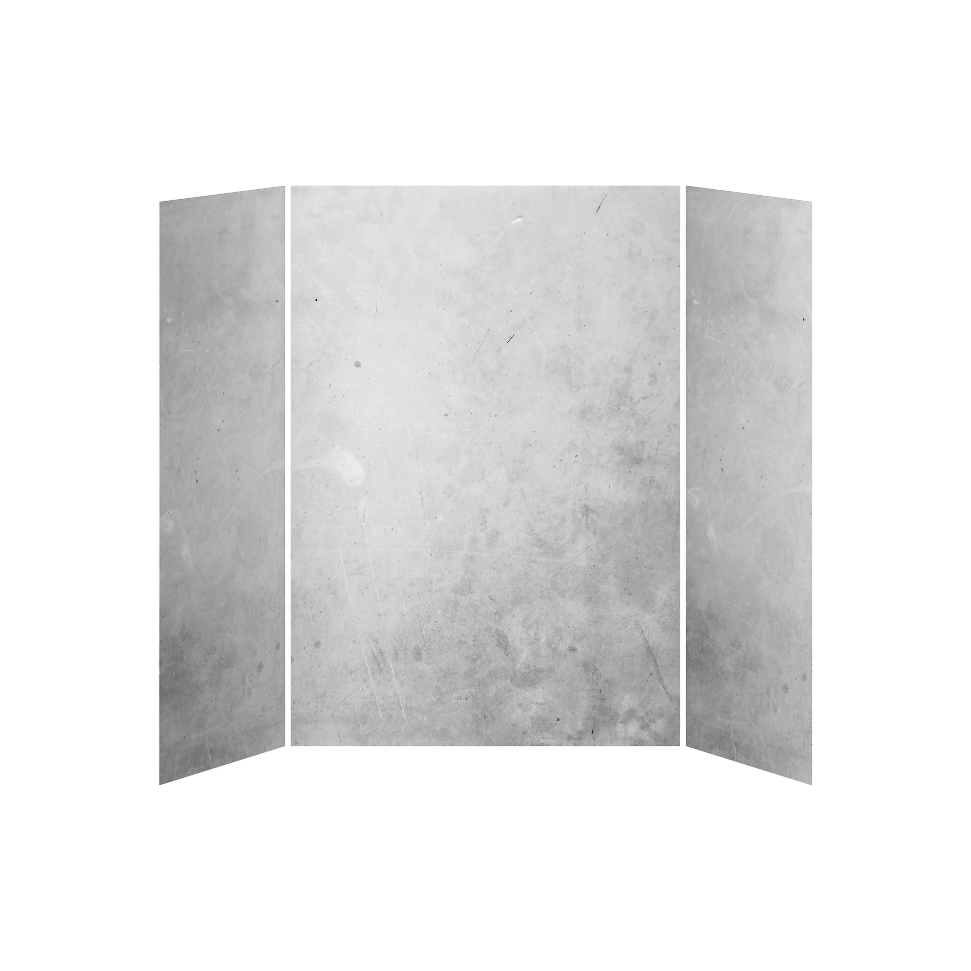 Kalia 32x60x32 Concrete #200  60x32 3-Panel Shower Wall Kit for Alcove Installation - Concrete #200 Gloss WA2012-200-001 - Plumbing Market