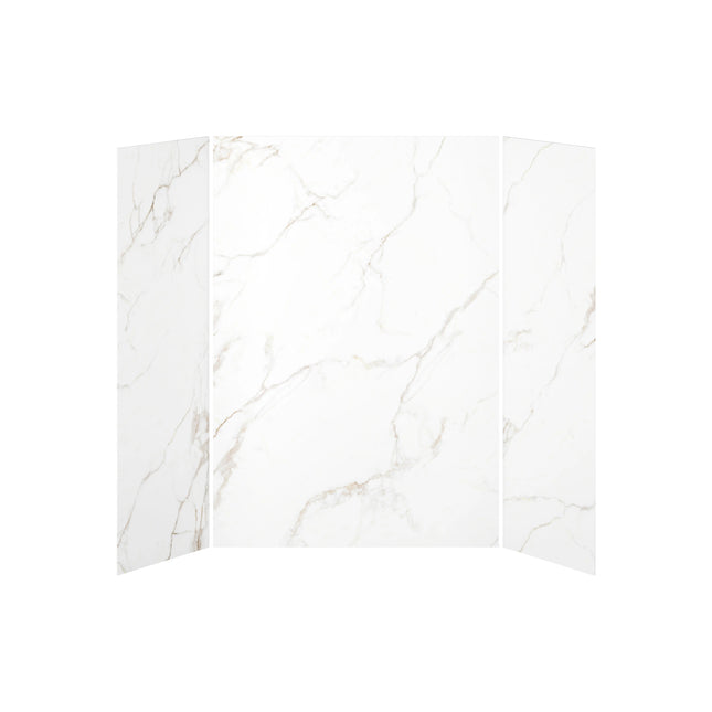Kalia 32x60x32 Gold Minerals #510   60x32 3-Panel Shower Wall Kit for Alcove Installation - Gold Minerals #510 Gloss WA2012-510-001 - Plumbing Market