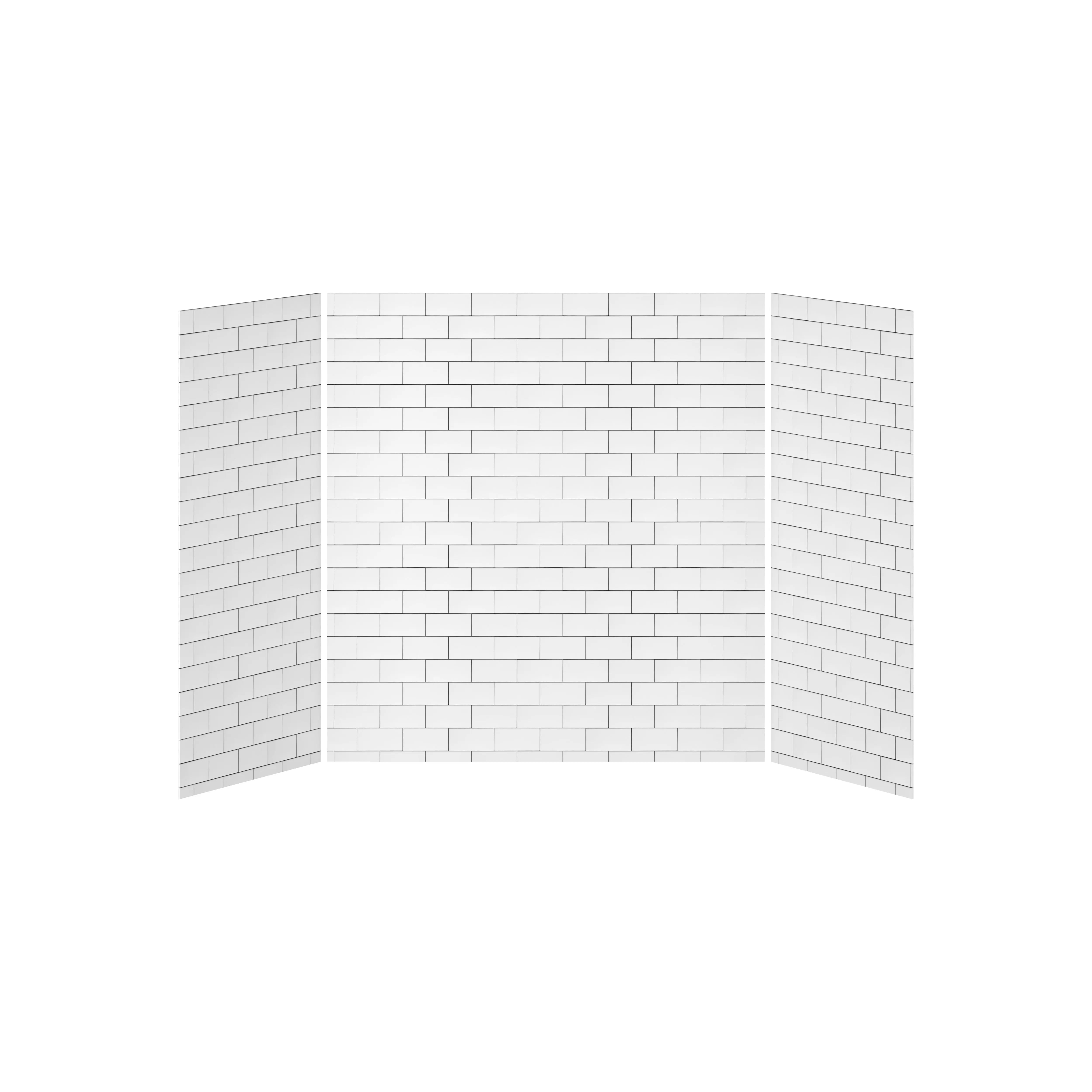Kalia 32x60x32 Tiles #700 60x32 3-Panel Bath Shower Wall Kit - Tiles #700 Gloss WA2013-700-001 - Plumbing Market