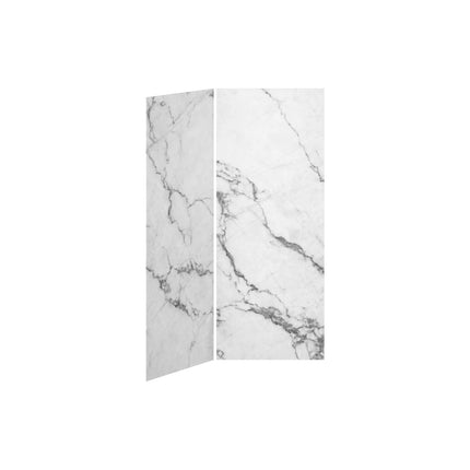 Kalia 36x36 Concrete #200 36x36 2-Panel Shower Wall Kit for Corner Installation - Concrete #200 Gloss WA2006-200-001 - Plumbing Market