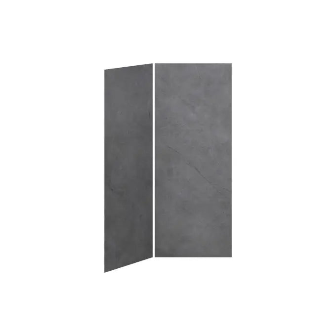Kalia 36x36 Concrete #210 36x36 2-Panel Shower Wall Kit for Corner Installation - Concrete #210 Matte WA2006-210-002 - Plumbing Market