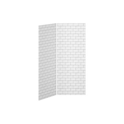 Kalia 36x36 Tiles #700    36x36 2-Panel Shower Wall Kit for Corner Installation - Tiles #700 Gloss WA2006-700-001 - Plumbing Market