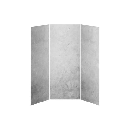 Kalia 36x36x36 Concrete #200  36x36 3-Panel Shower Wall Kit for Alcove Installation - Concrete #200 Gloss WA2009-200-001 - Plumbing Market
